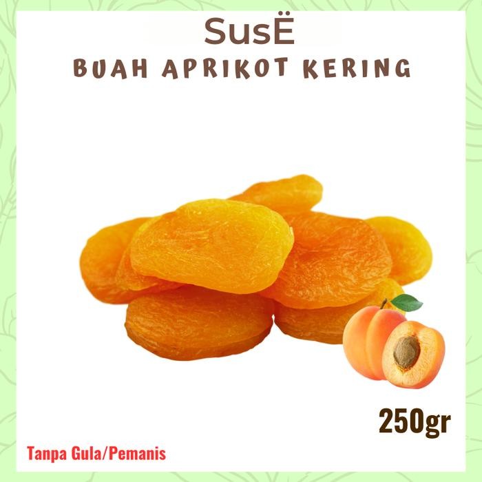 

SUSE BUAH APRIKOT KERING 250GR PREMIUM BEBAS GULA DRIED APRICOT RENDAH LEMAK CEMILAN FOOD SNACKS