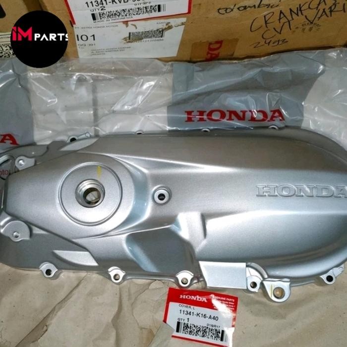 cover bak tutup CVT Scoopy fi K16 silver original AHM