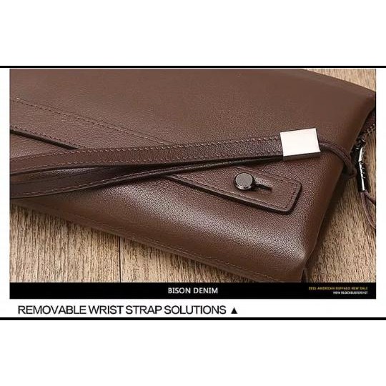 Bison Denim-Handbag Pria Clutch Bag Luxury (BISON N2257-2B)