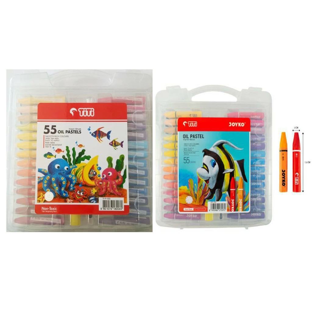 

Crayon 55 Warna / Pastel OP-55 S Colors non toxic / Krayon set