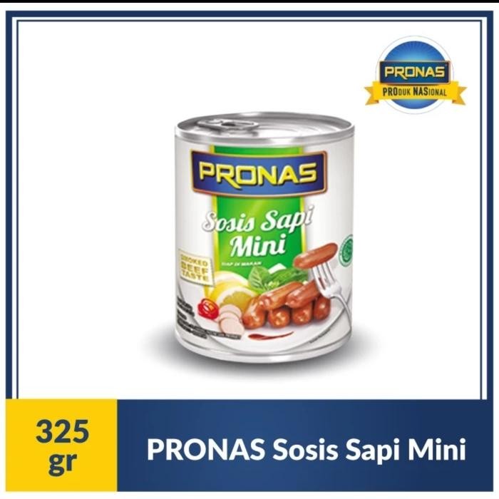

Peno_Hay PRONAS Sosis Sapi Mini 325 g Smoked Beef Taste (kemasan kaleng EOE)