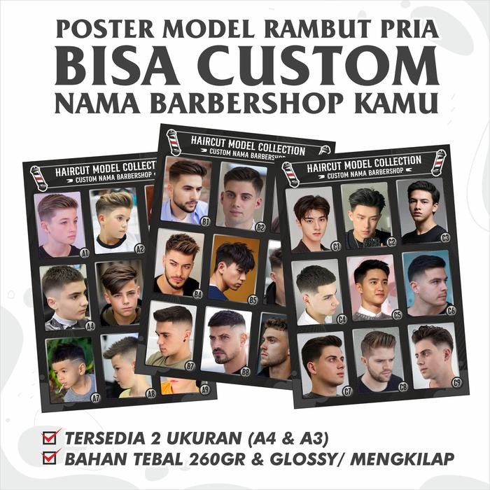 

TERLARIS! Bisa Custom Nama Barbershop Kamu Poster Barbershop Poster Pangkas Rambut Poster Potong