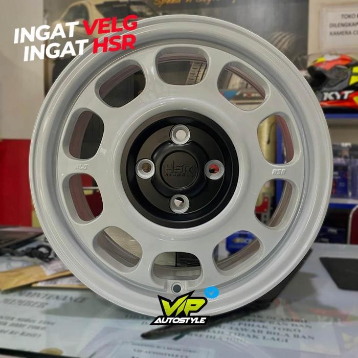 Velg HSR KLG R15 Sigra City Z Freed Mobilio Avega Mazda2 Mirage Ring 15 HSR Rally Putih