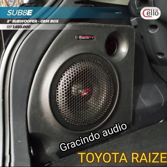 Subwoofer Cello W8E 8inch OEM Pasive Box PNP Toyota Raize