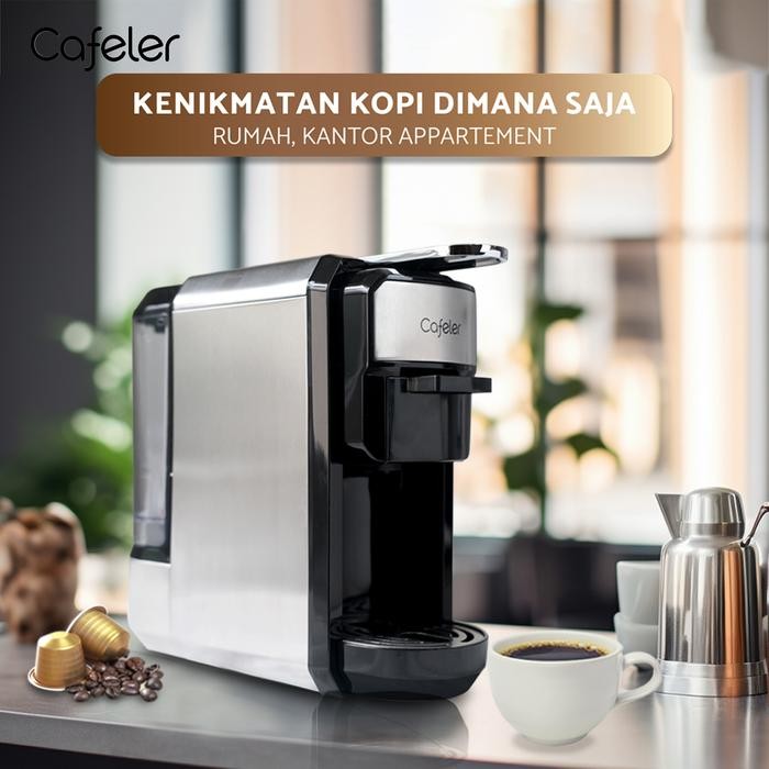 Cafeler Mesin Kopi Multi Kapsul 3In1 / Capsule Coffee Maker 19Bar