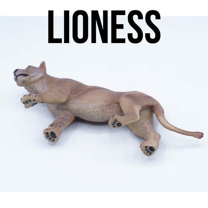 K Lioness Lion Singa Betina Panthera Leo Mainan Binatang Miniature Hewan Animal Furine Pajangan