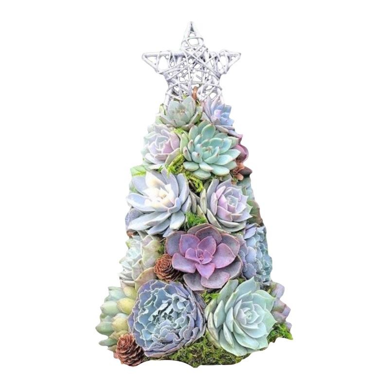 Resin Christmas Tree Ornament Christmas Tree Resin Miniature Simulated succulent starfish Christmas 