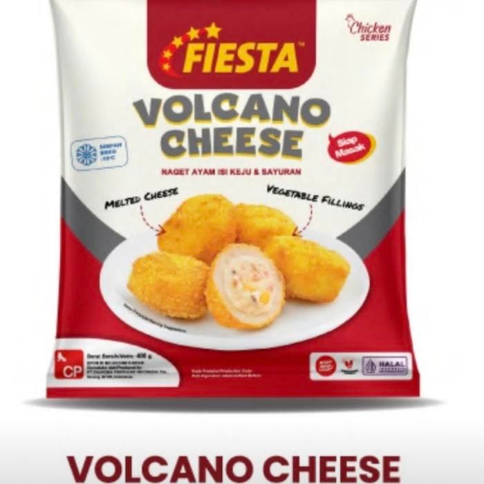 

BARANG TERLARIS Fiesta Volcano Cheese Naget ayam isi Keju dan Sayuran