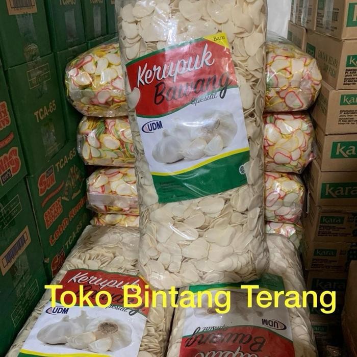 

terbaru !!! kerupuk / krupuk bawang putih spesial udm 1 bal ball 5 kg dus karton ready