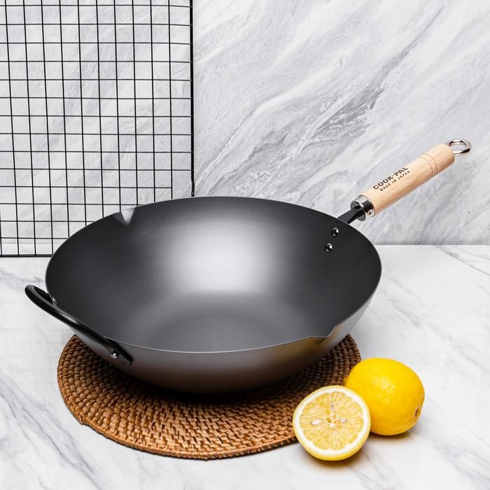 Wajan Jepang YOSHIKAWA Carbon Steel Beijing Wok COOK-PAL