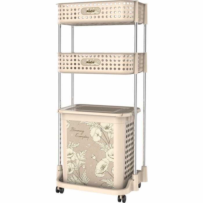 Rak Laundry basket Emerald naiba 5190 rak plastik multifungsi