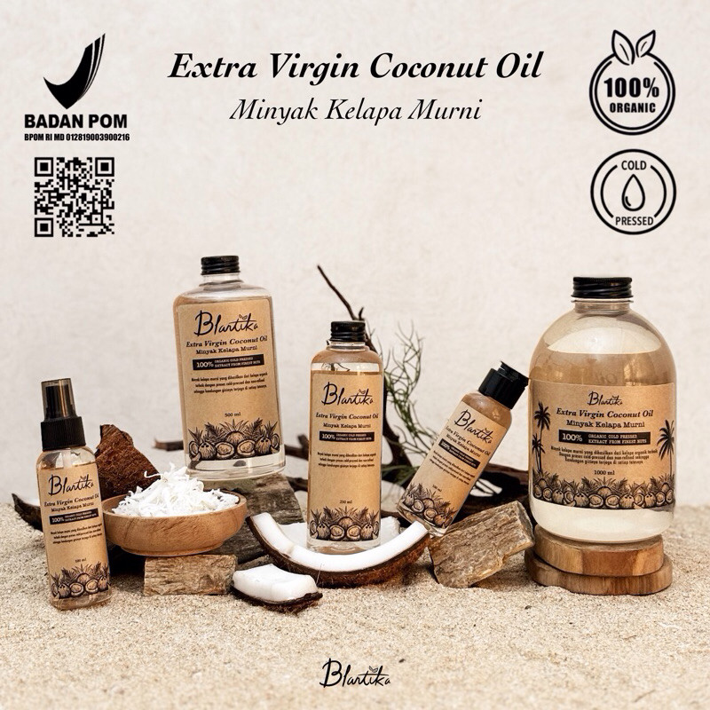 

Blantika - EVCO Extra Virgin Coconut Oil 1000 Ml / Minyak Kelapa Murni VCO 100%