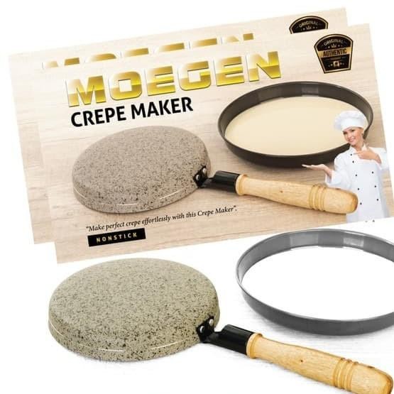 Moegen Crepe Maker Pan Teflon Terbalik Kulit Risoles Kwalik Crepes