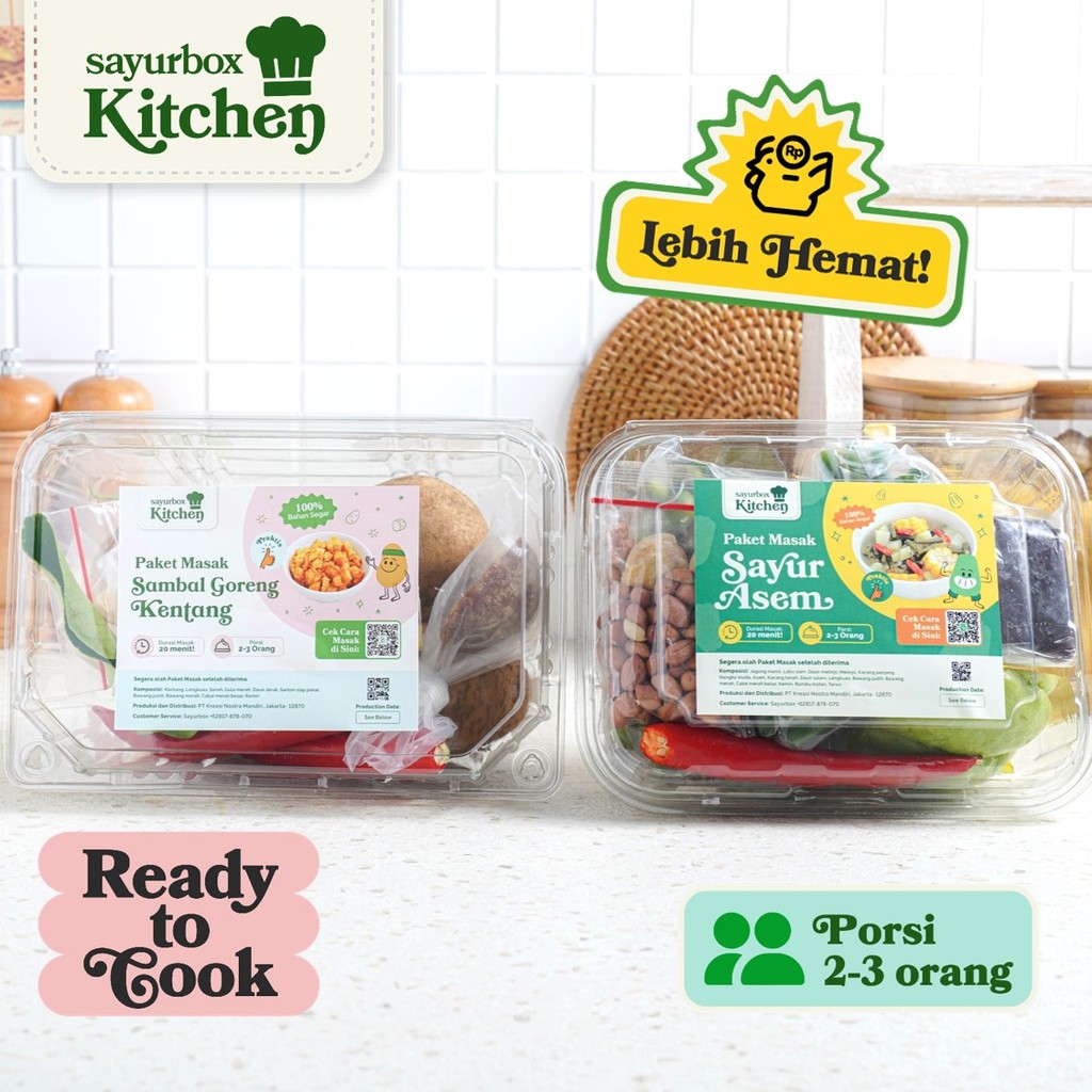 

Bundle - Sayurbox Kitchen Paket Masak Sayur Asem & Sambal Goreng Kentang 1 pack