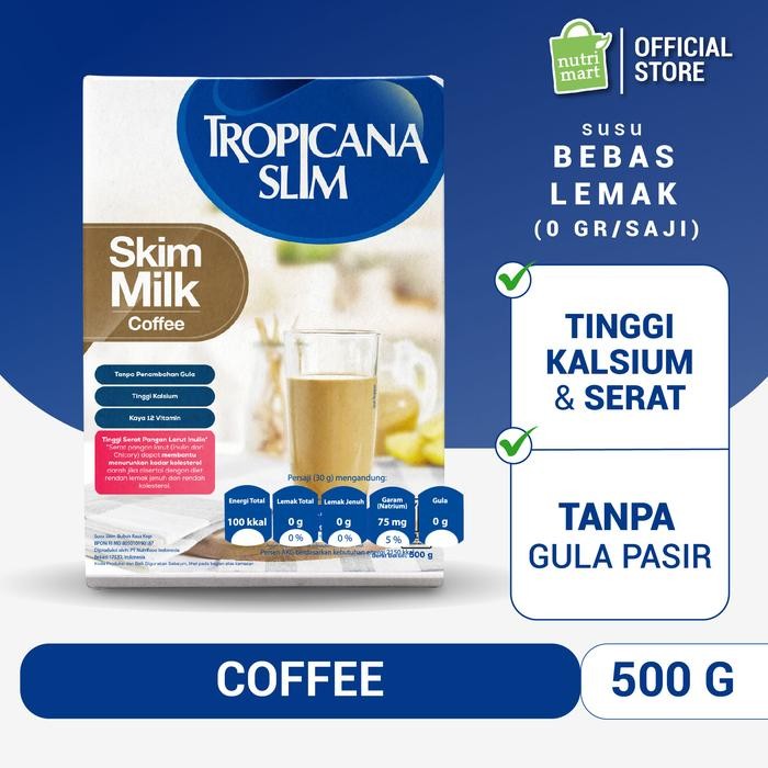 

Tropicana Slim Skim Milk Coffee 500gr - Susu Turunkan Kolesterol