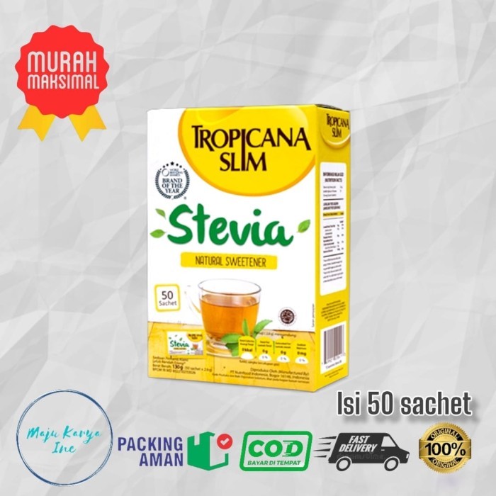 

Tropicana Slim Stevia isi 50 Sachet