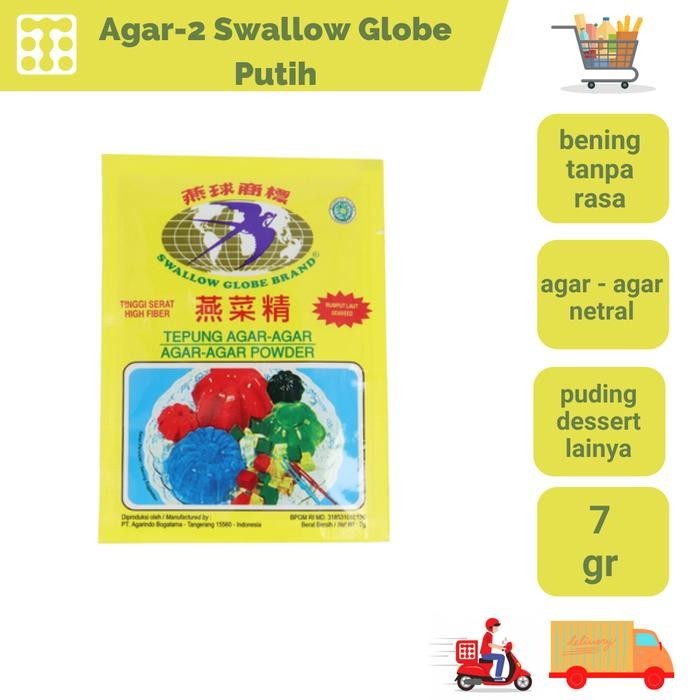 

Kualitas No1 Agar-2 Swallow Globe Putih 7Gr (Isi 6 Pack)