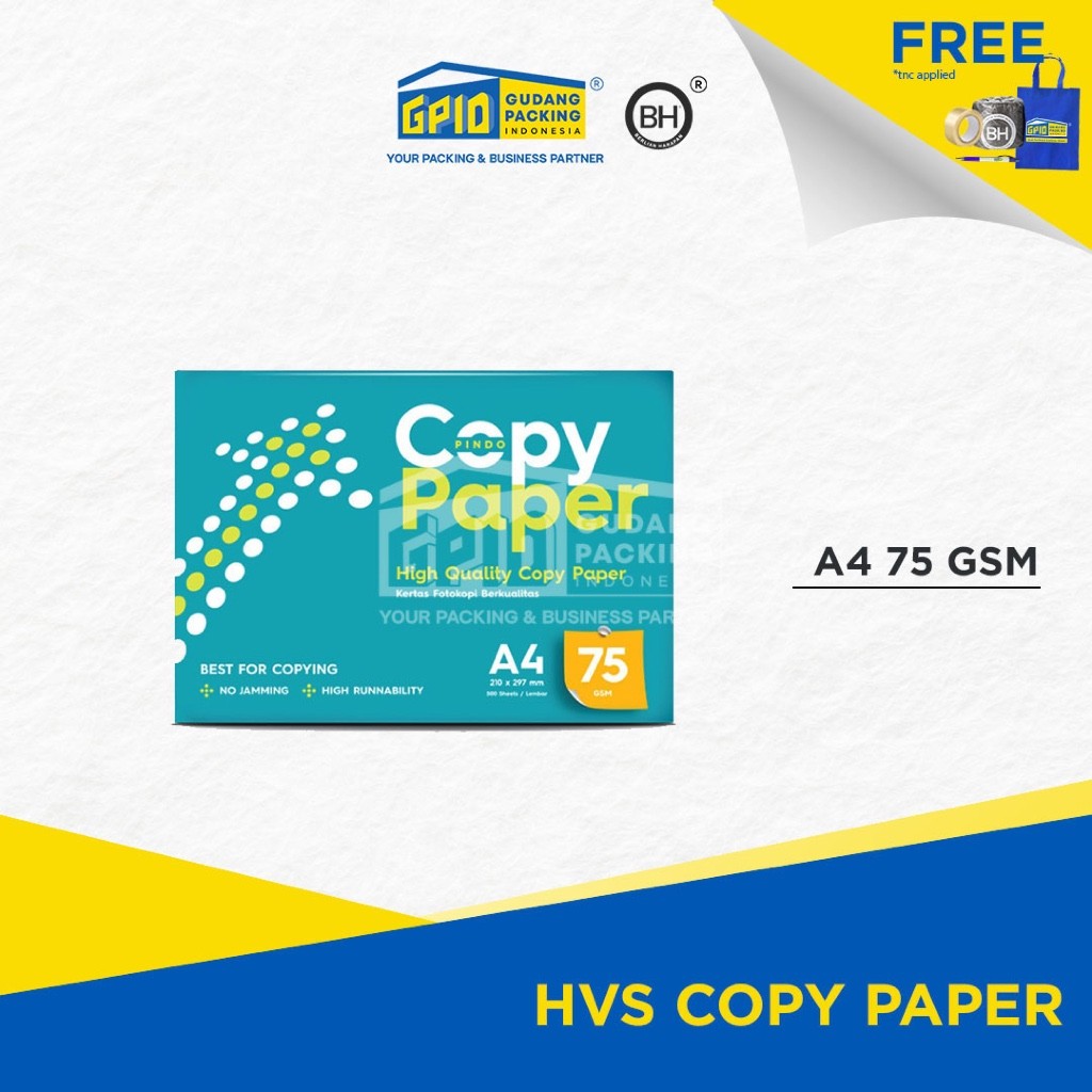 

COPY PAPER - Kertas HVS (A4 / F4) 75 Gsm