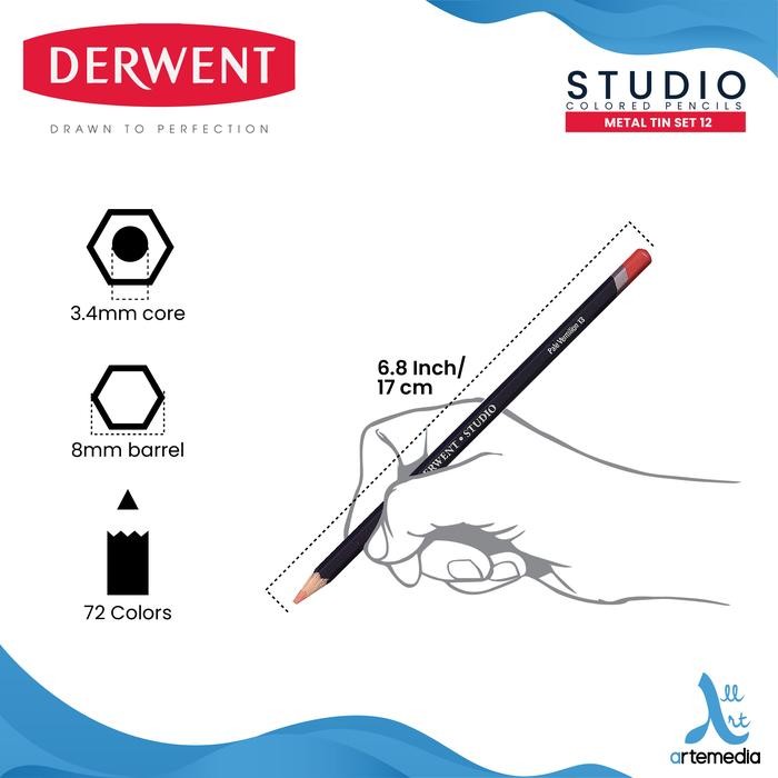 

Pensil Warna Derwent Studio 12 Pencil Color Metal Tin Set #Gratisongkir