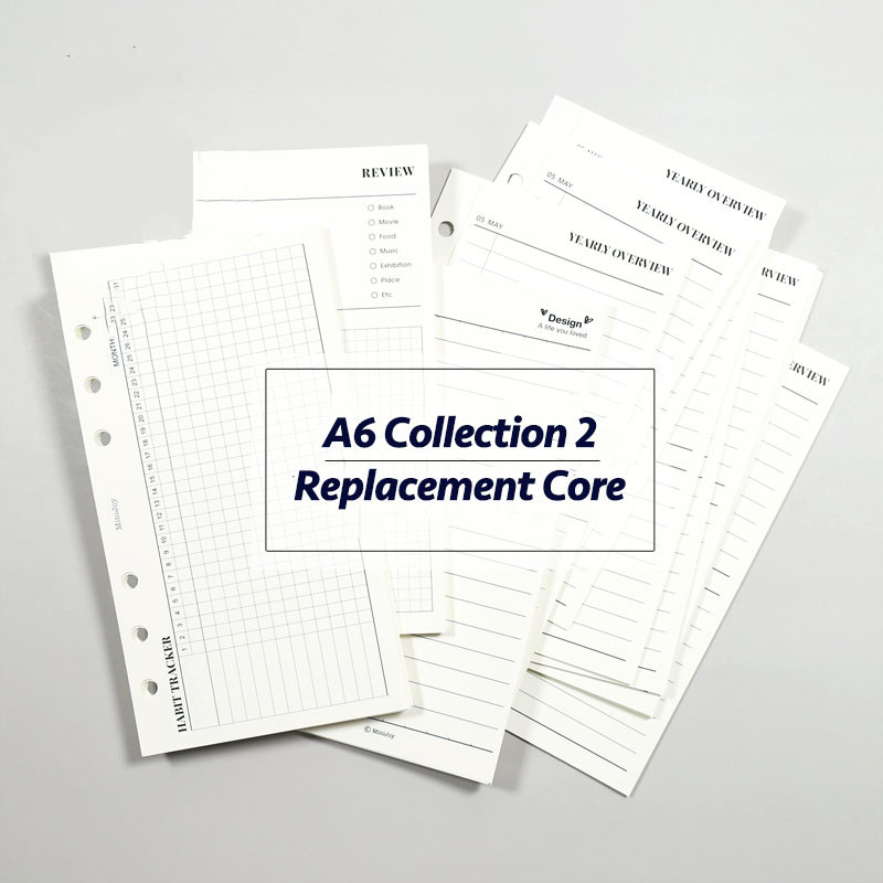 

Fromthenon Multifunctional Loose Leaf Inner Core A6 Basic Function Inner Page Collection 2