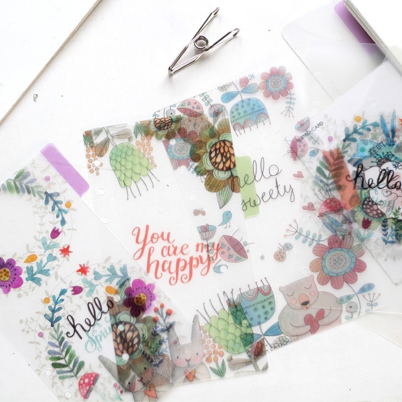 

Journal Go 5Pcs Pvc Index Divider Only For Loose Leaf A5 A6 Spiral Binder Diary Notebook Index Loose