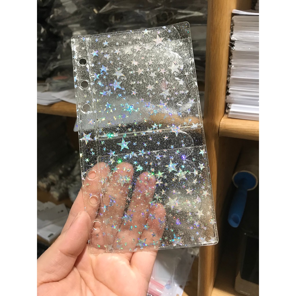 

A6 A6Per A7 Pvc Transparent Insert Pocket For Loose Leaf Notebook Planner Organizer 6-Ring Binder