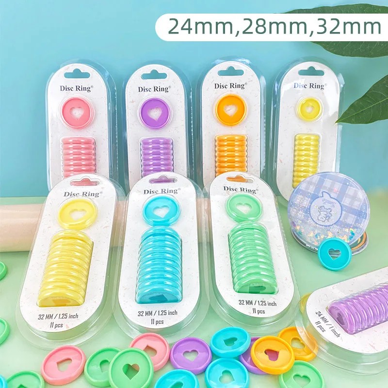 

Fromthenon Macaroon Color Disc Binder Discs For Loose Leaf Notebook Mushroom Hole Binding Rings
