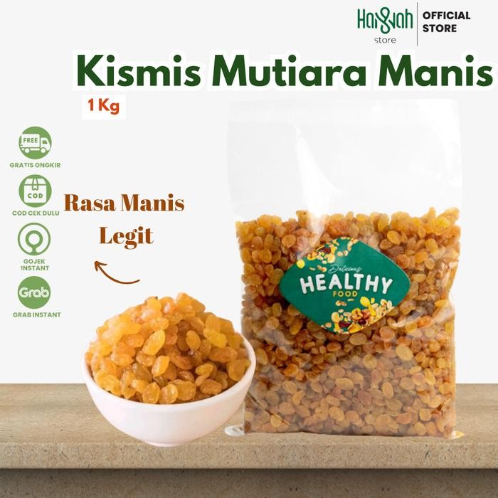 

Kismis Mutiara Manis 1 Kg / Manis Simin Orginal Oleh Oleh Haji & Umroh