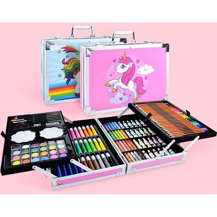 

Crayon Art Set Koper Crayon Mewarnai Anak Alat Lukis Sekolah 145 Pcs #Gratisongkir