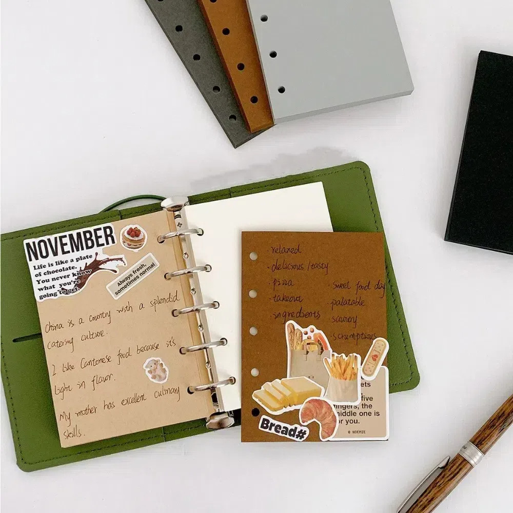 

5 Hole M5 A8 Loose Leaf Refill Paper Indexing Cards Notebook Separator Paper Inner Refill Spiral