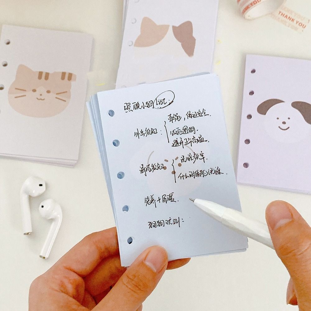 

Cat M5 Loose Leaf Refill Paper Cartoon Dog Refill Spiral Binder Inner Pages Indexing Cards Notebook