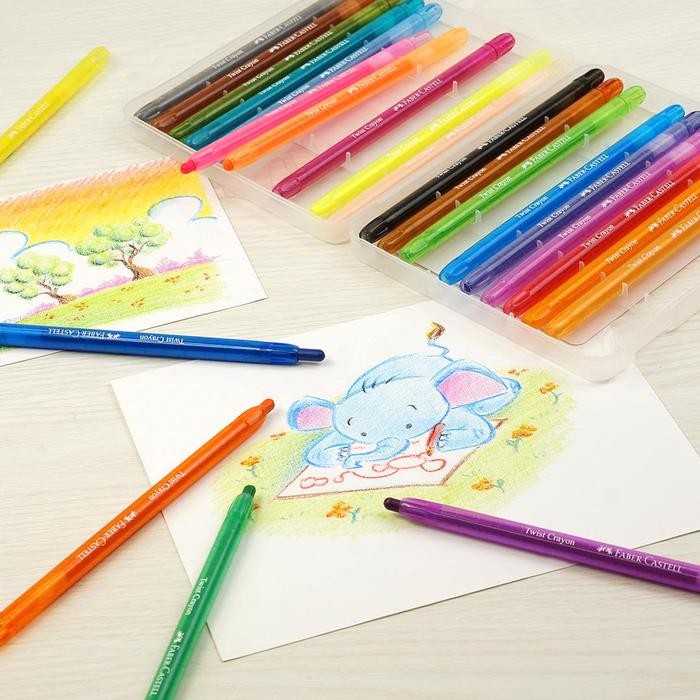 

Twist Crayon / Crayon Putar Faber Castell 24 Warna #Gratisongkir