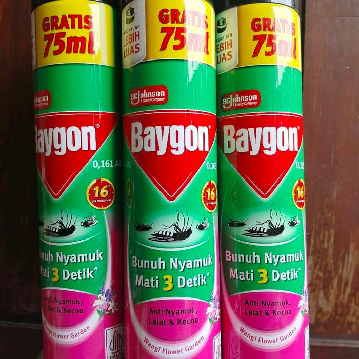 BAYGON SEMPROT 600ML + 75ML FLOWER GARDEN / BAYGON 600ML/SEMPROTAN NYAMUK BAYGON 600ML