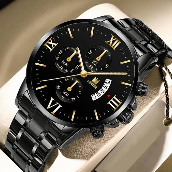 [BEST SELLER] Jam Tangan Pria Kasual Bisnis Premium Original Lexier Tahan Air Dial Tipis Minimalis