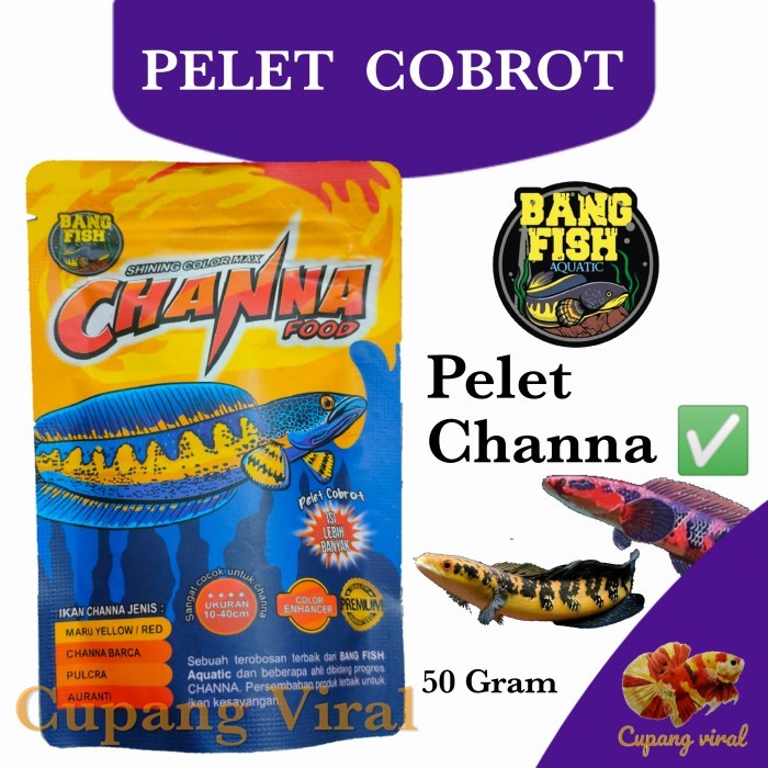 Pelet Cobrot BANG FISH TIC Pelet Pross Channa Maru Barca Pulcra Auranti