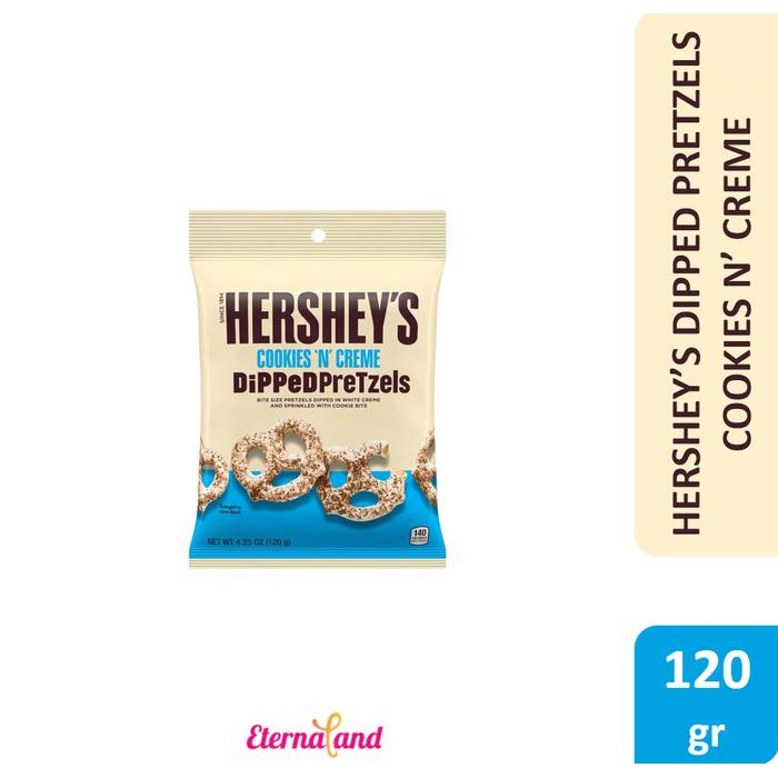 

PastikanTerjaminMutunya- Hershey's Dipped Pretzels Cookies n Creme - pretzel kukis n krim