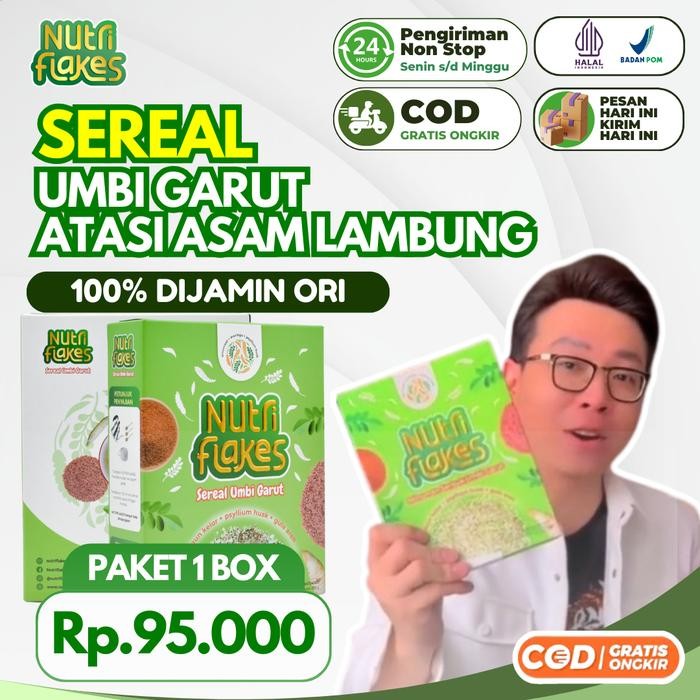

PastikanTerjaminMutunya- NUTRIFLAKES solusi asam lambung dan maag sereal umbi Garut