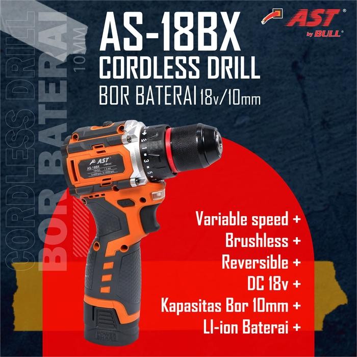 AST Cordless drill bor baterai 10mm AS18BX