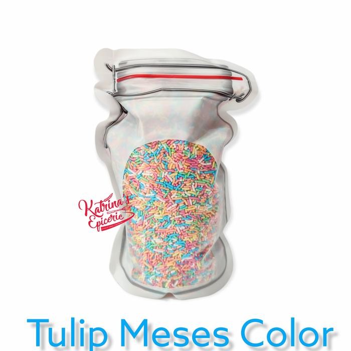 

PastikanTerjaminMutunya- Tulip Meses Rainbow 250 Gram Sprinkle Hiasan Warna Warni