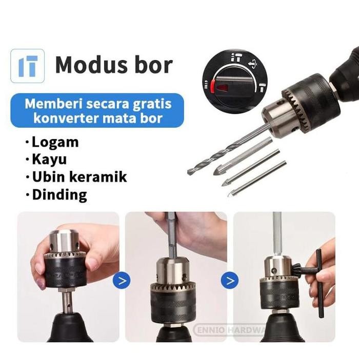 ADA STOCK  REAIM Palu Drill beton/Hammer Drill Bor/Beton Jack Hammer/Rotary Mesin Bobok/Drill