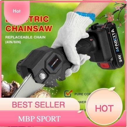 GERGAJI MESIN LISTRIK KAYU POHON MINI CORDLESS CHAINSAW BATERAI SENSO