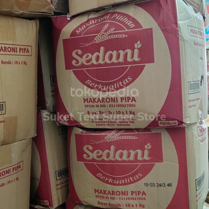 

SemuAReadyYaB0Zq- Makaroni Pipa Elbow Sedani 1 kg per DUS isi 10 GOJEK