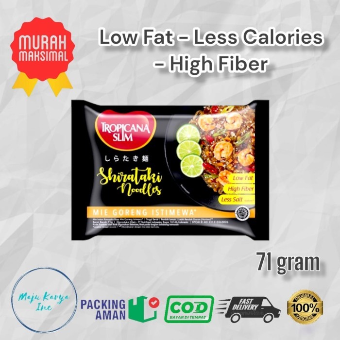 

SemuAReadyYaB0Zq- Tropicana Slim Shirataki Noodle Mie Goreng 71 Gram
