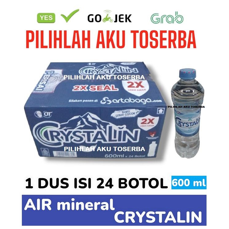 

SemuAReadyYaB0Zq- CRYSTALIN Air Mineral Botol Pet 600 ml - (HARGA 1 DUS ISI 24)