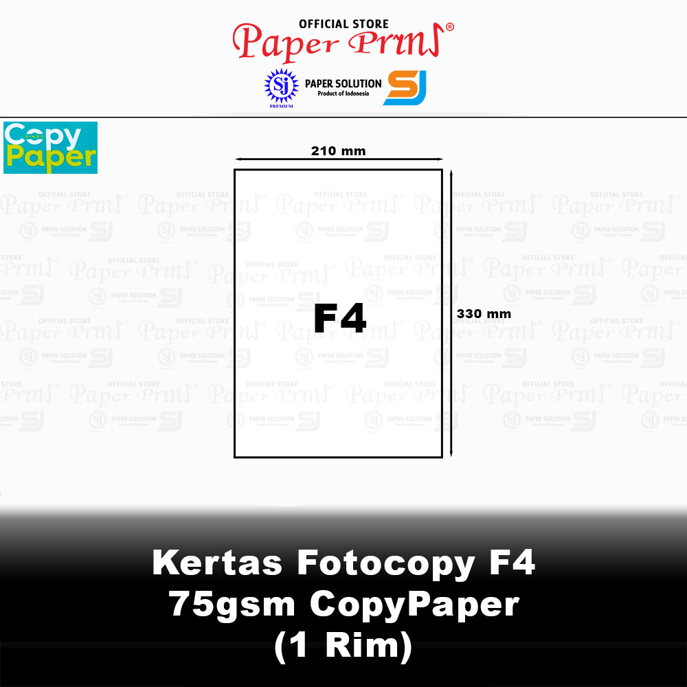 

Kertas Fotocopy HVS F4 75gr CopyPaper 1 Rim