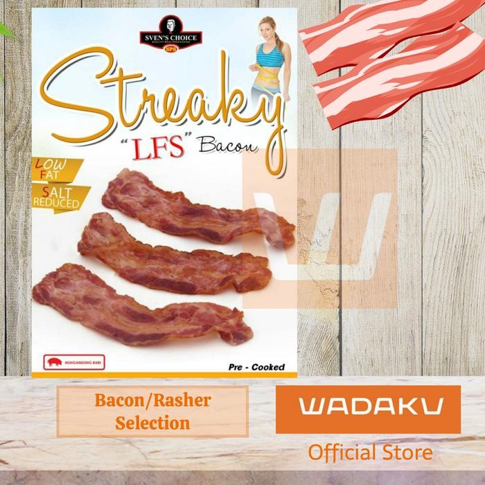 

BnyKBonusBelidiMari- Bacon Babi Sven's choice Low fat salt LFS streaky bacon 250g