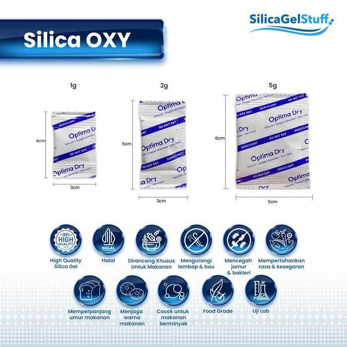 Klik- Silica Gel Foodgrade Sachet Plastic Oxyfree 1 Kg