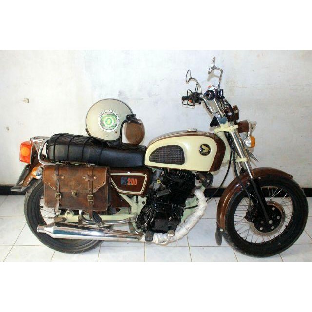 PREMIUM Aksesoris tas motor asli kulit klasik dan jadul