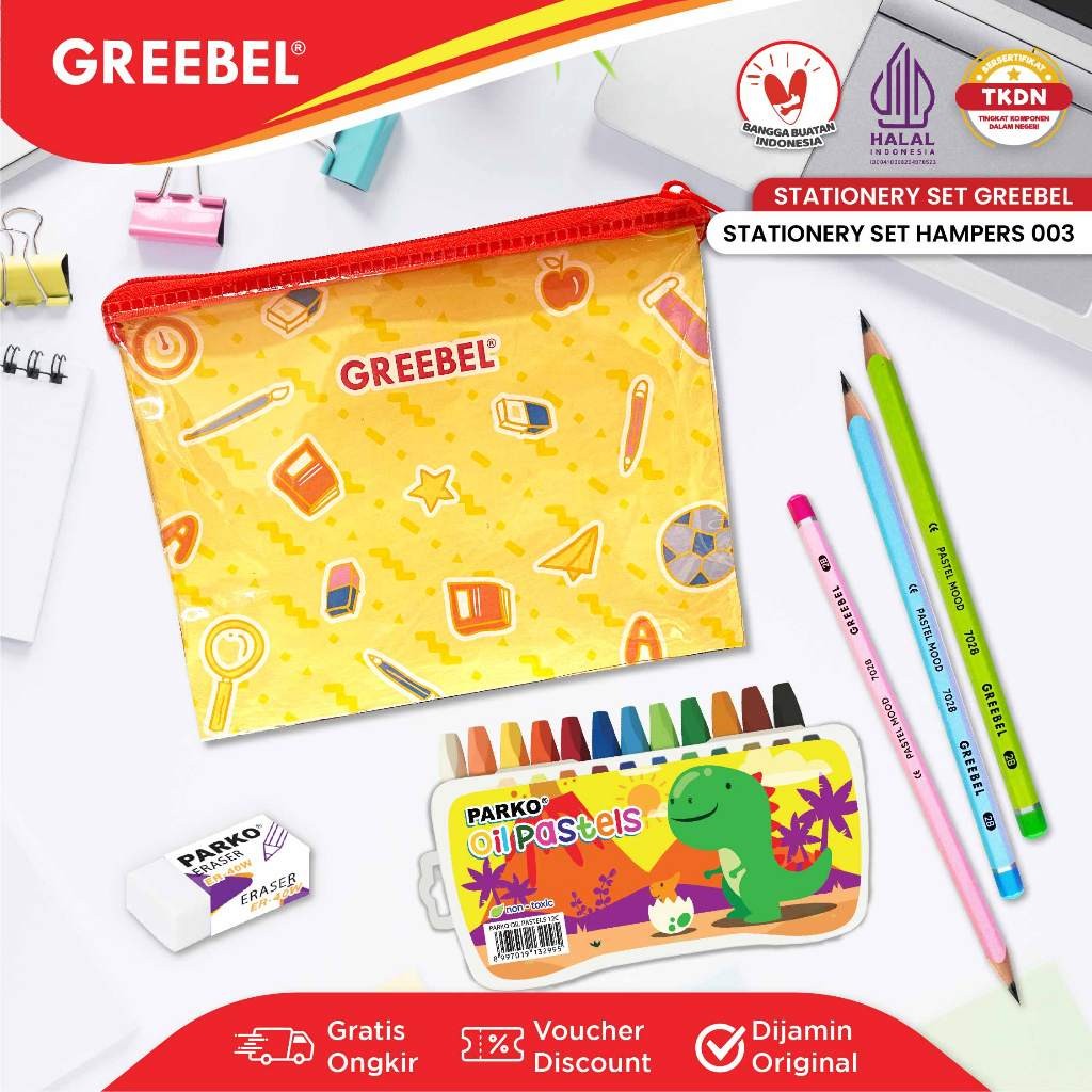 

PROMO / GREEBEL Bingkisan Hampers Ulang Tahun Anak / Stationery Set Hampers 003 / Hadiah Lomba