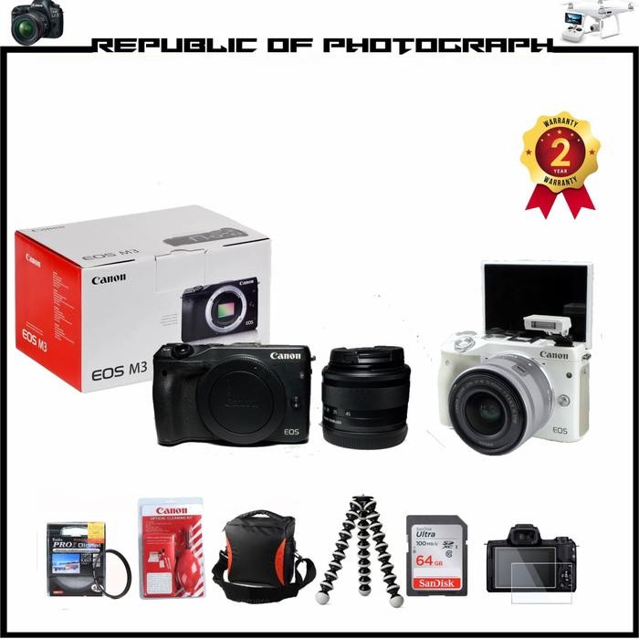Cam- Canon Eos M3 Kit 15-45Mm Is Stm / Kamera Mirrorless Canon Eos M3